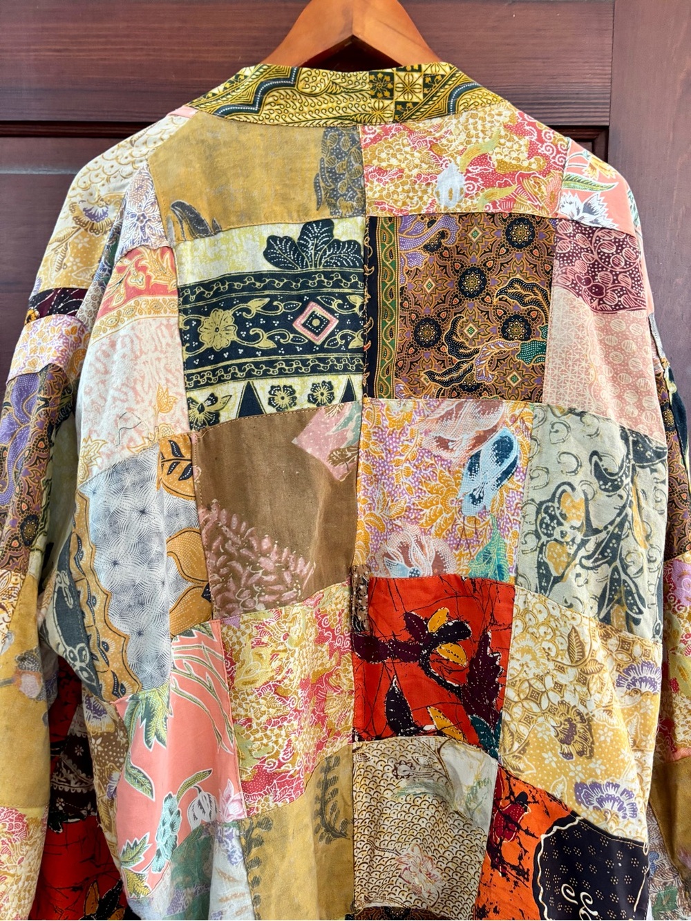 NWT Jaded Gypsy Multicolor Patchwork Kimono Jacket - Yellow, Orange, Burgundy - Picture 8 of 9